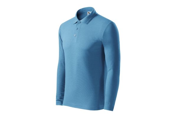Polokošile pánská Pique Polo LS 221 azurově modrá obrázek 1