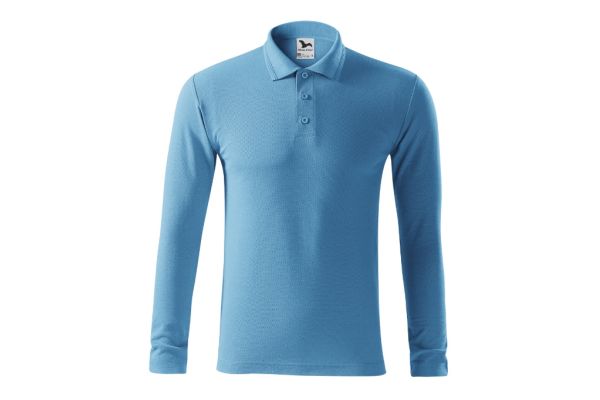Polokošile pánská Pique Polo LS 221 azurově modrá obrázek 2