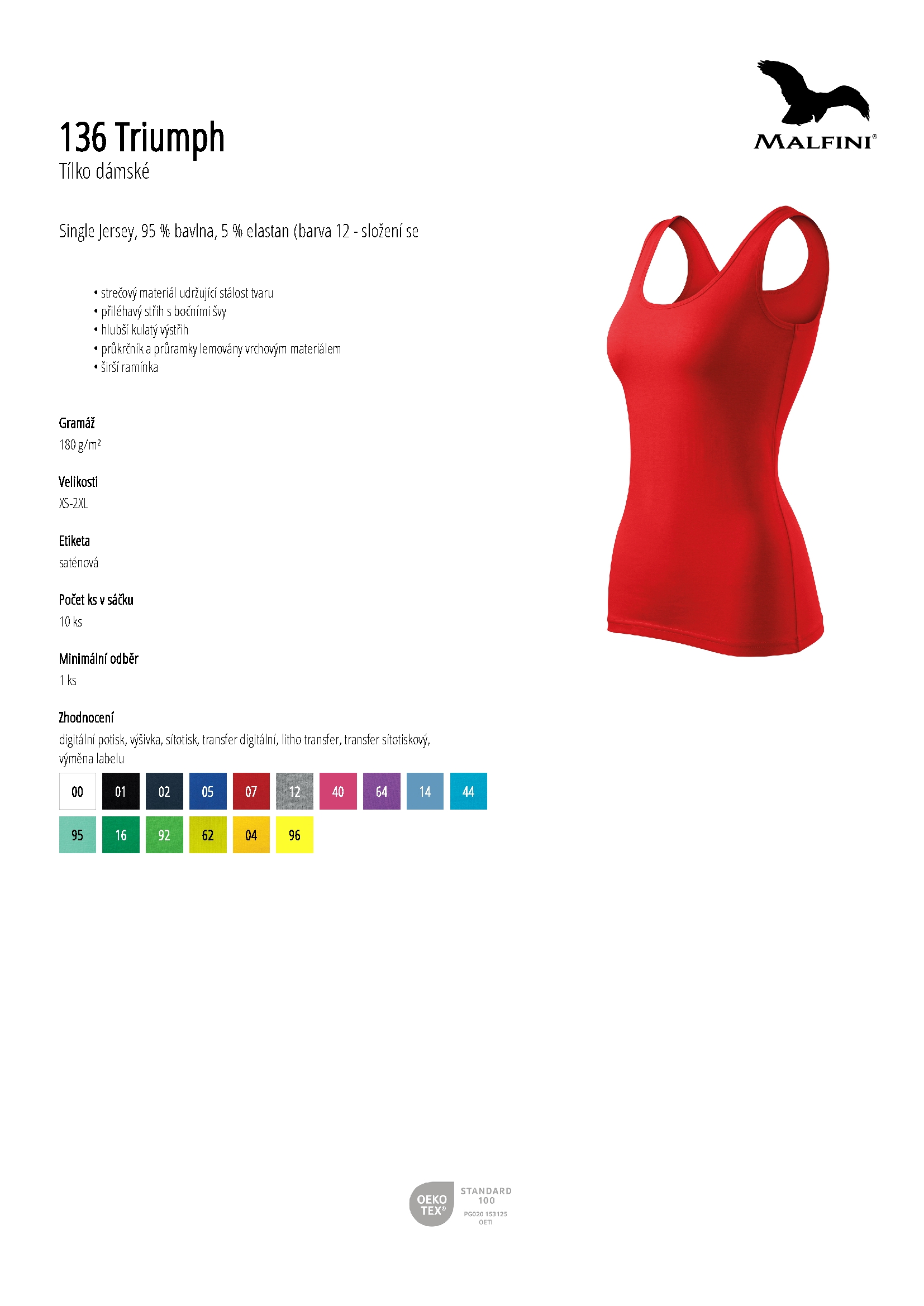 Karta produktu Tílko dámské Triumph 136 bílá