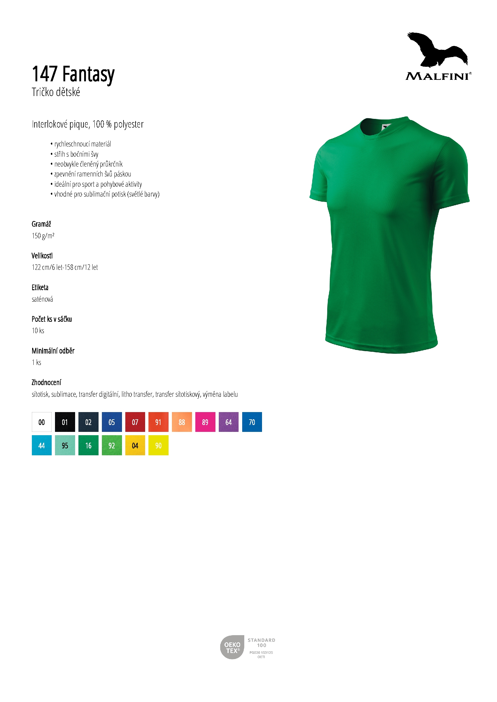 Karta produktu Tričko dětské Fantasy 147 bílá