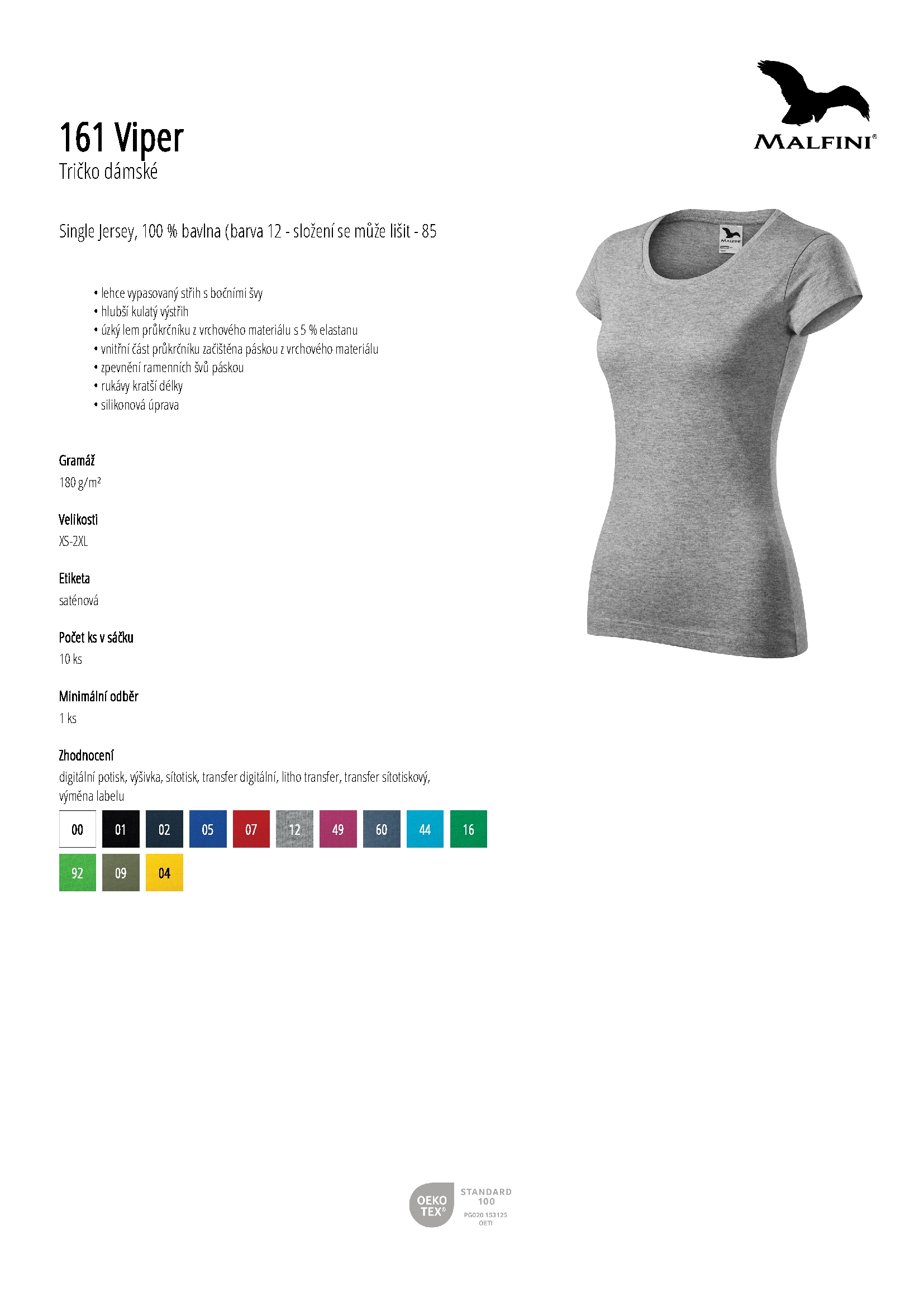 Karta produktu Tričko dámské Viper 161 bílá