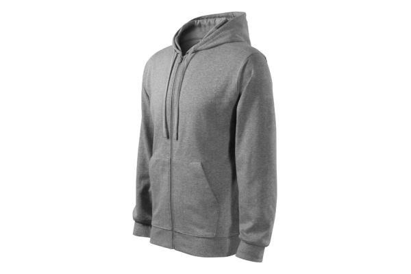Mikina pánská Trendy Zipper 410 tmavě šedý melír obrázek 1