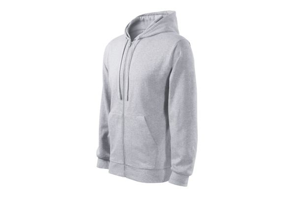Mikina pánská Trendy Zipper 410 světle šedý melír obrázek 1
