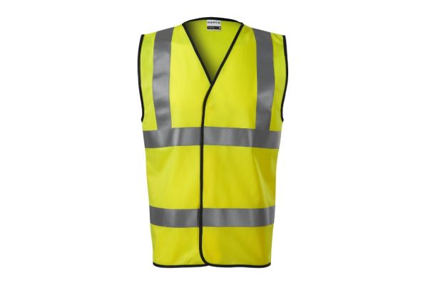 Bezpečnostní vesta unisex HV Bright 9V3 fluorescenční žlutá obrázek 2
