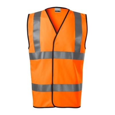 Bezpečnostní vesta unisex HV Bright 9V3 fluorescenční oranžová obrázek 5664