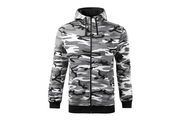 Mikina pánská Camo Zipper C19 camouflage gray obrázek 2