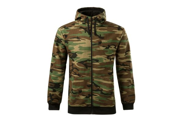 Mikina pánská Camo Zipper C19 camouflage brown obrázek 2