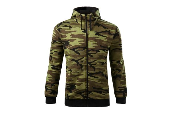 Mikina pánská Camo Zipper C19 camouflage green obrázek 2