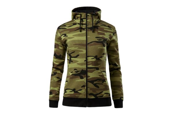 Mikina dámská Camo Zipper C20 camouflage green obrázek 2