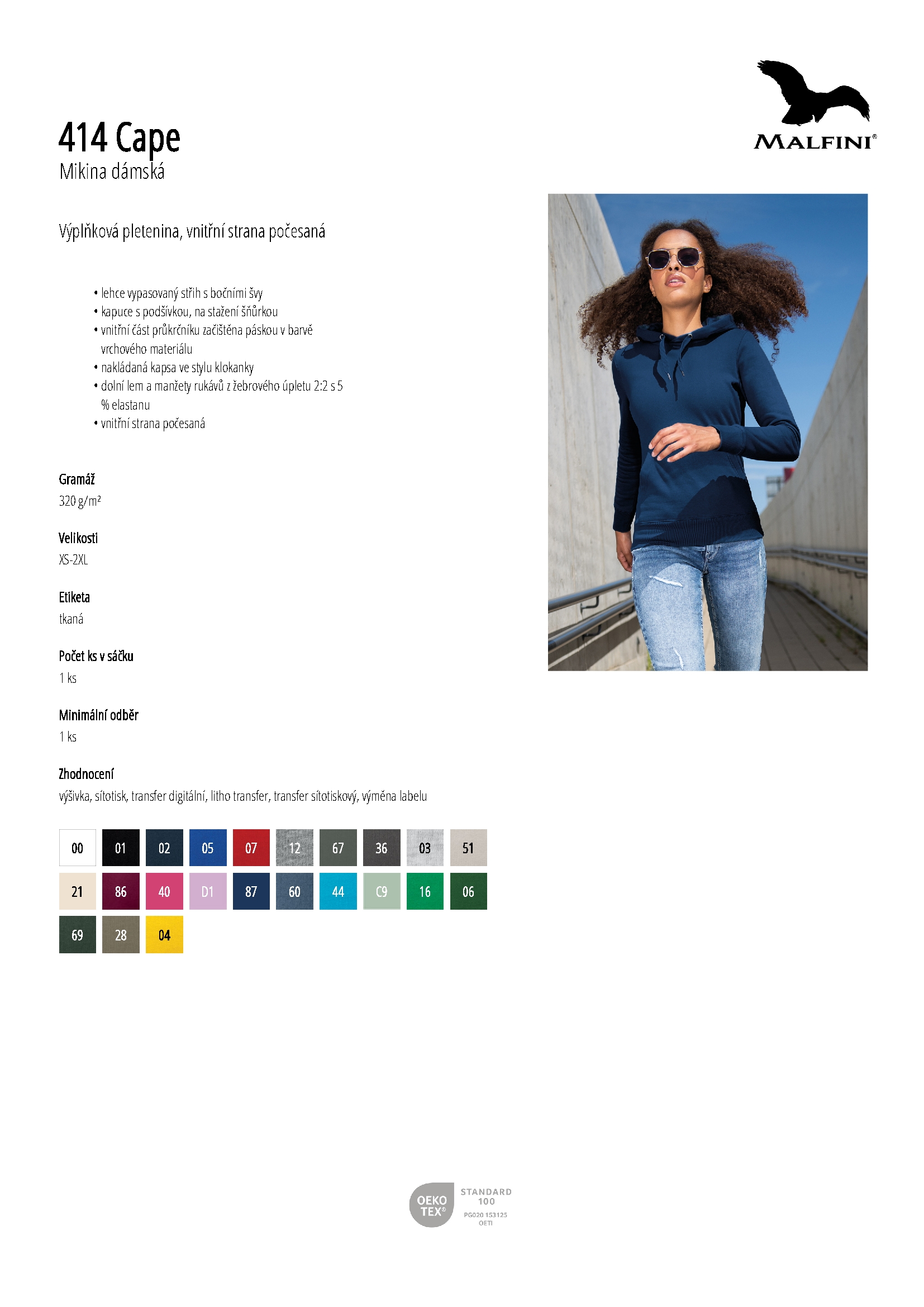 Karta produktu Mikina dámská Cape 414 bílá