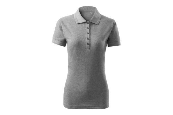 Polokošile dámská Pique Polo Free F10 tmavě šedý melír obrázek 2