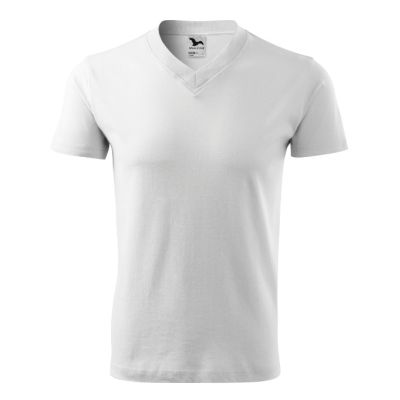 Tričko unisex V-neck 102 bílá obrázek 78