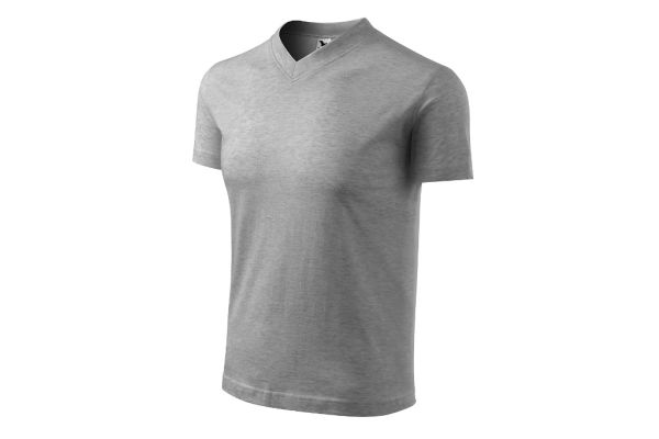 Tričko unisex V-neck 102 tmavě šedý melír obrázek 1