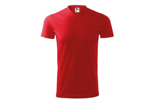 Tričko unisex Heavy V-neck 111 červená obrázek 2
